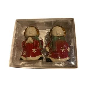 Salt & Pepper Shakers- Holiday/Winter Christmas /Angels from Target-New in Box